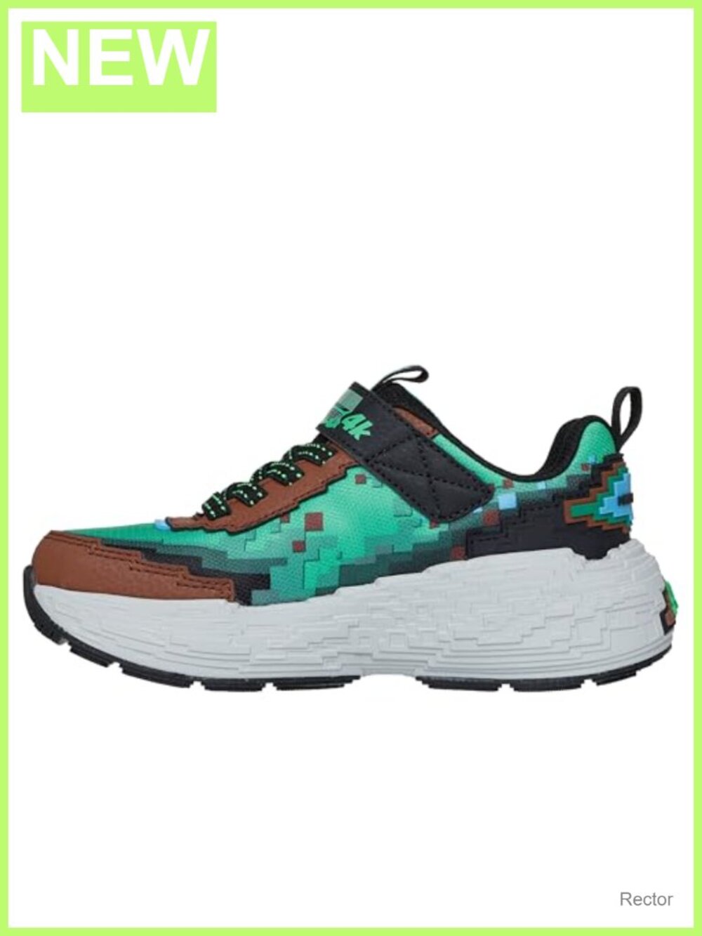 Boys Mega-Craft 4K Sneakers Pixel Print Adaptive Closure Athletic Shoes